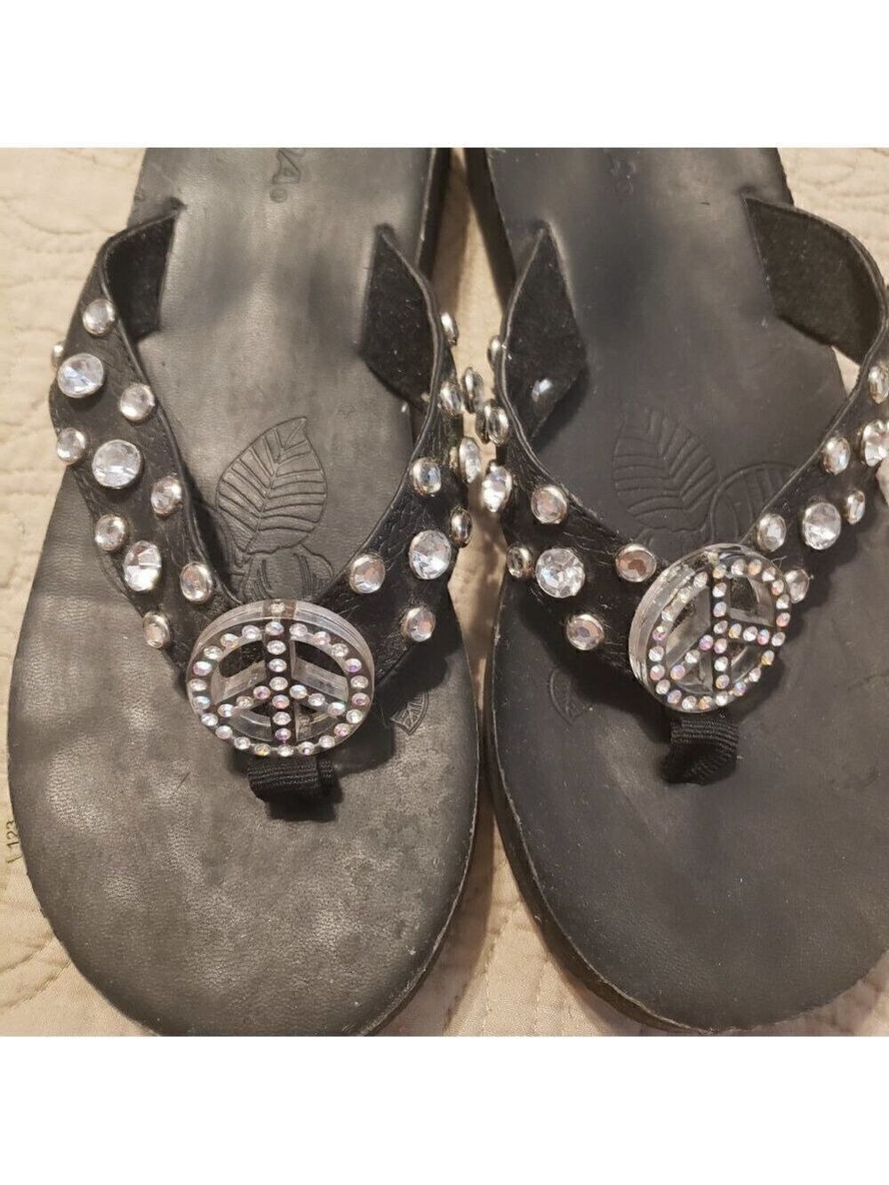 Soda Flip Flops Customized with Rhinestones